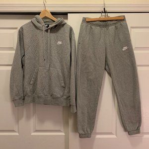 Nike Sportswear Club Fleece - Pullover Hoodie and Men's Pants - Grey - Size S